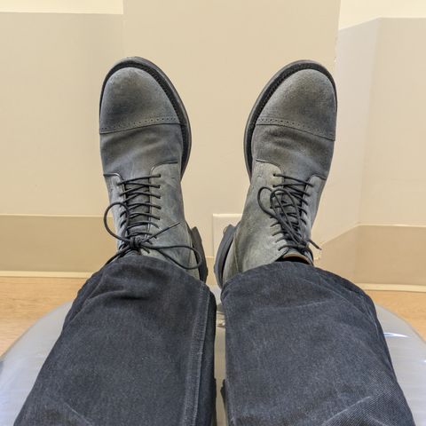 Viberg Service Boot BCT in C.F. Stead Charcoal Waxy Commander