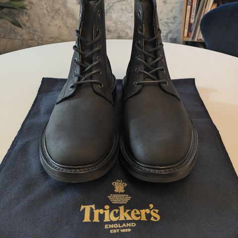 Tricker's Bernwood in Horween Black Chamois