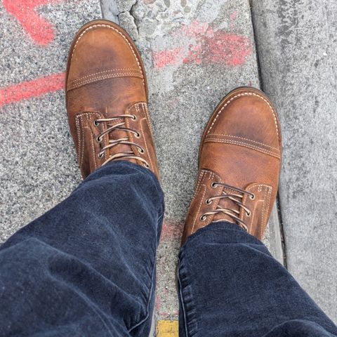 Truman Cap Toe Boot in Gallun Cognac Teton Stag