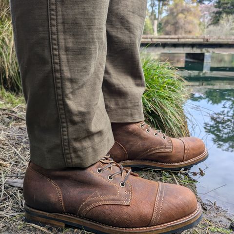 Truman Cap Toe Boot in Gallun Cognac Teton Stag