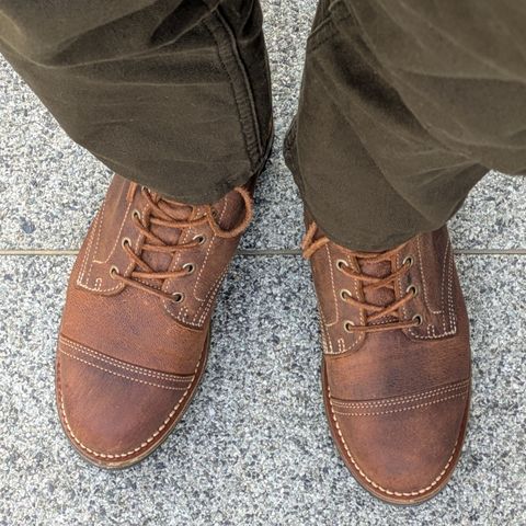Truman Cap Toe Boot in Gallun Cognac Teton Stag