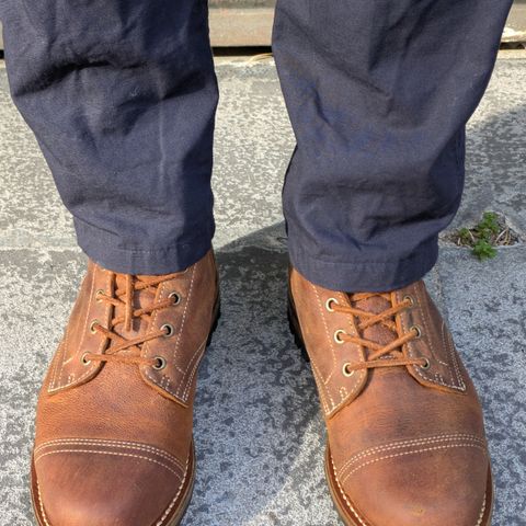 Truman Cap Toe Boot in Gallun Cognac Teton Stag