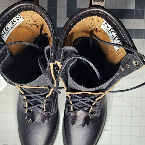 Nicks MTO in Horween Black Waxed Flesh