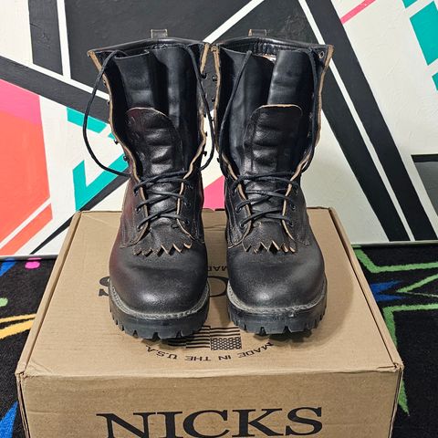 Nicks MTO in Horween Black Waxed Flesh