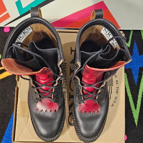 Nicks MTO in Horween Black Waxed Flesh