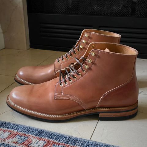 Viberg Service Boot in Shinki Natural Shell Cordovan