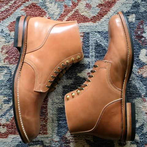 Viberg Service Boot in Shinki Natural Shell Cordovan