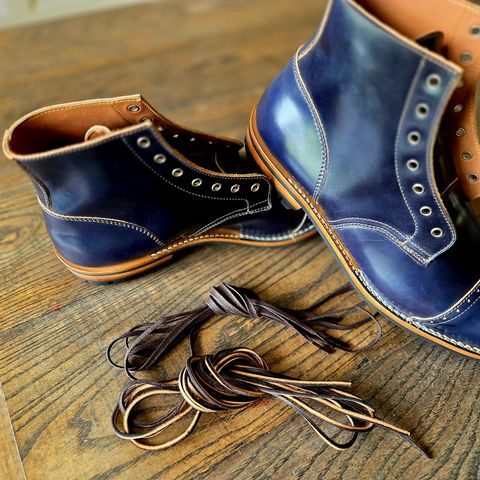 Truman Service Boot in Rocado Navy Shell Cordovan