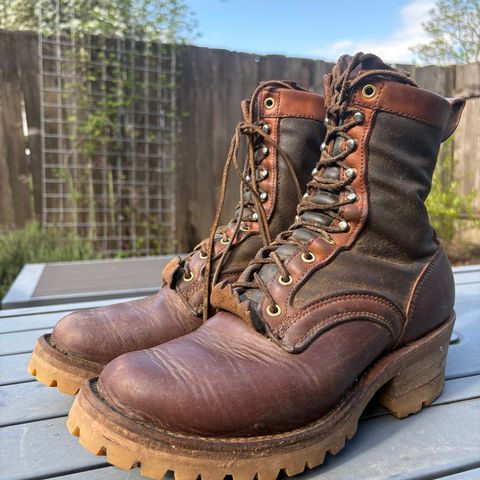 Frank's Ryker AT in Wickett & Craig Russet Glazed Traditional Harness & Spruce Duck Canvas