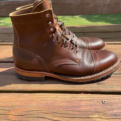 White's MP-Sherman Toe Cap in Horween Cinnamon Waxed Flesh
