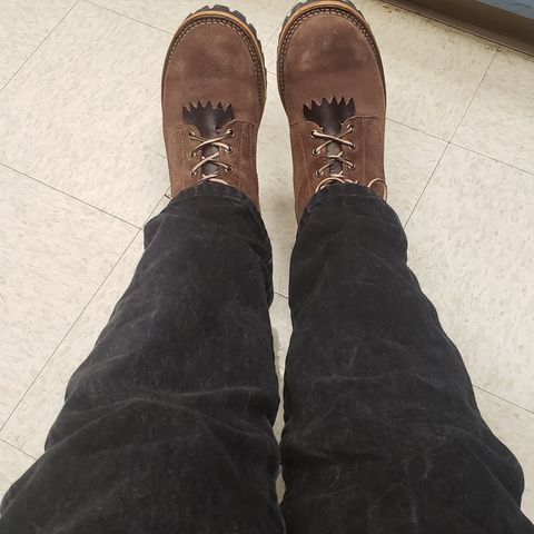 Drew's 10-inch Logger in Brown Roughout