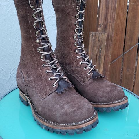 Drew's 10-inch Logger in Brown Roughout