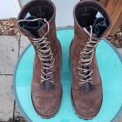 Drew's 10-inch Logger in Brown Roughout