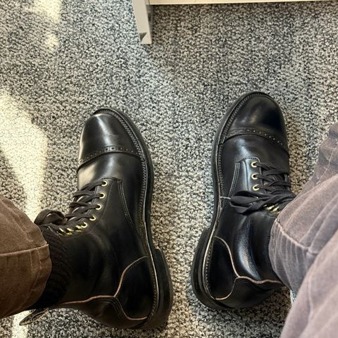 Unmarked DB Hunter Cap Toe in Horween Black Chromexcel