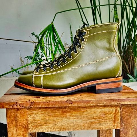 Willie's Handmade Boots Pioneer Lace To Toe in Badalassi Carlo Oliva Minerva