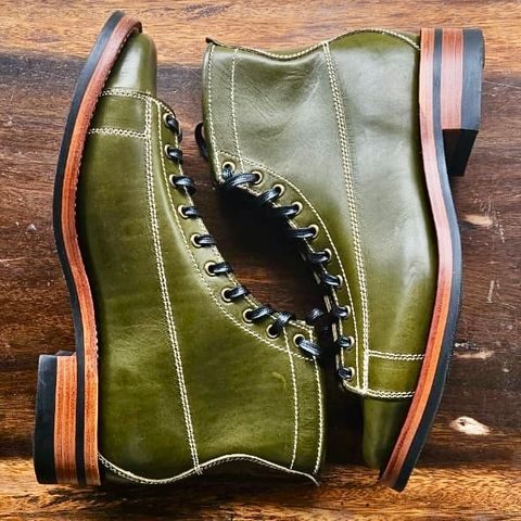 Willie's Handmade Boots Pioneer Lace To Toe in Badalassi Carlo Oliva Minerva