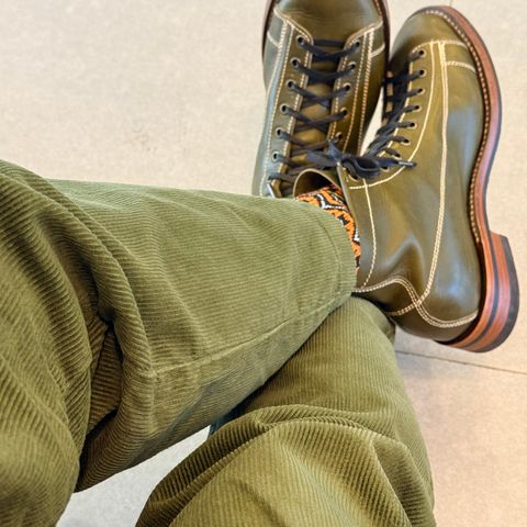 Willie's Handmade Boots Pioneer Lace To Toe in Badalassi Carlo Oliva Minerva