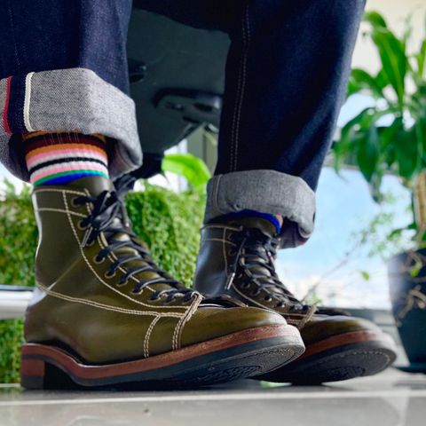 Willie's Handmade Boots Pioneer Lace To Toe in Badalassi Carlo Oliva Minerva