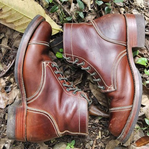Willie's Handmade Boots Cap Toe Service Boot in Horween Brown Chromexcel