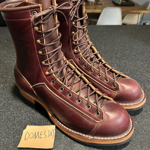 View photo of Frank's Boots Monkey Boot in Horween Burgundy Chromexcel