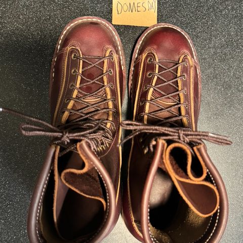 View photo of Frank's Boots Monkey Boot in Horween Burgundy Chromexcel