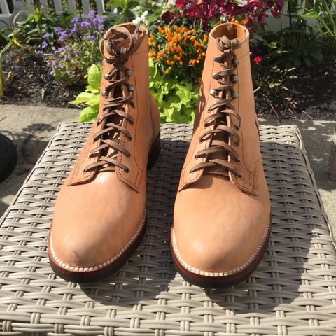 Oldspeed Service Boot 6” in Horween Russet Horsehide Strips