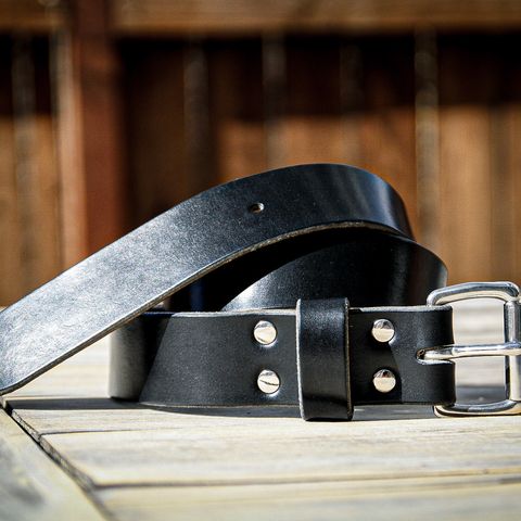 DIY Belt in Wickett & Craig Black Traditional Harness