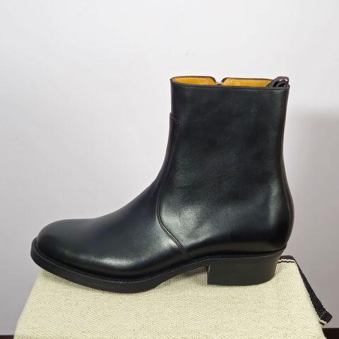 Rolling Dub Trio Gleaners Zip in Black Jp Box Calf
