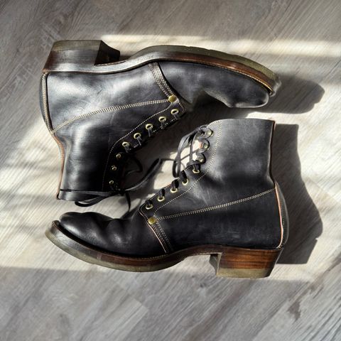 Unsung MTM Slog Boot in Maryam Toscanello Horsebutt Overdyed Black