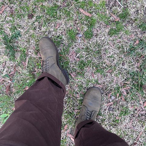 Viberg Service Boot in C.F. Stead Mojave Waxy Commander