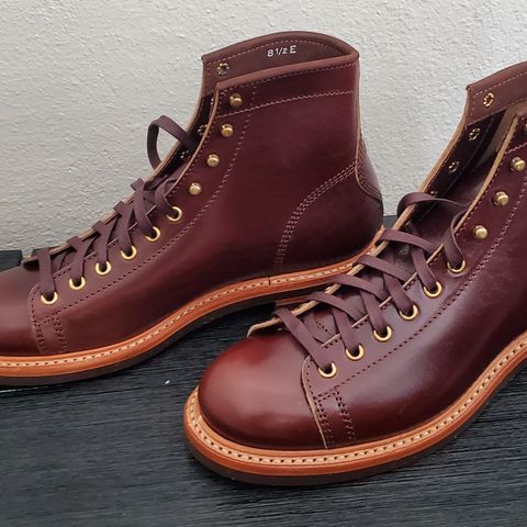 View photo of John Lofgren Monkey Boots in Shinki Timber Oiled Horsebutt