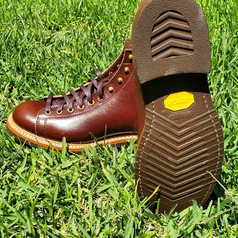 View photo of John Lofgren Monkey Boots in Shinki Timber Oiled Horsebutt