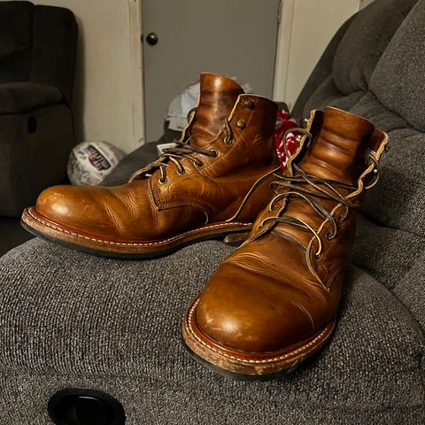 Truman Plain Toe Boot in Horween Natural Cypress