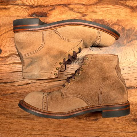 John Lofgren Combat Boots in Natural Roughout