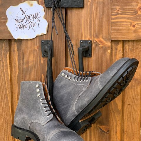 Grant Stone Cap Toe Boot in C.F. Stead Frost Waxed Commander