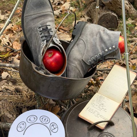 Grant Stone Cap Toe Boot in C.F. Stead Frost Waxed Commander