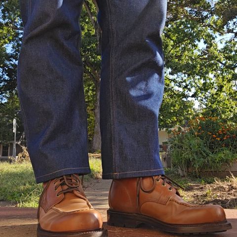 Grant Stone Brass Boot in Horween Honey Glazed Shell Cordovan