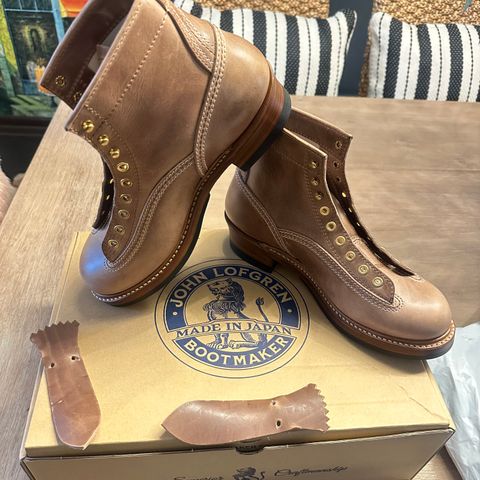 John Lofgren Donkey Puncher Boots in Horween natural CXL
