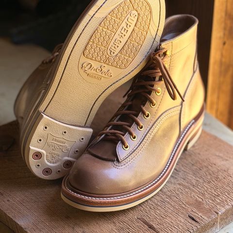John Lofgren Donkey Puncher Boots in Horween natural CXL
