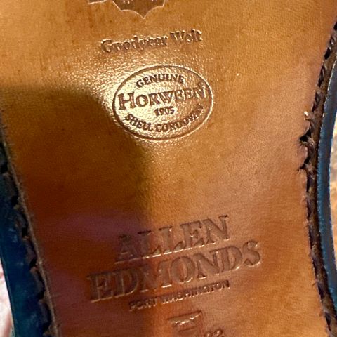 Allen Edmonds Park Avenue in Horween Black Shell Cordovan