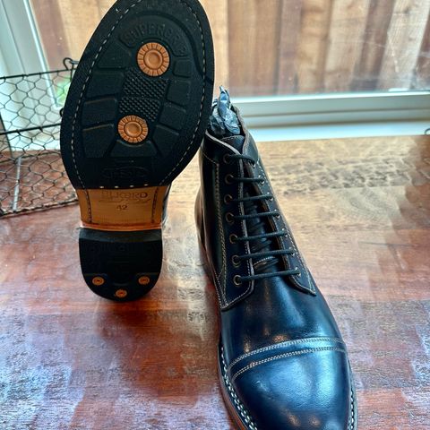 BLKBRD Luchador Service Boot in Maryam Navy Horsehide