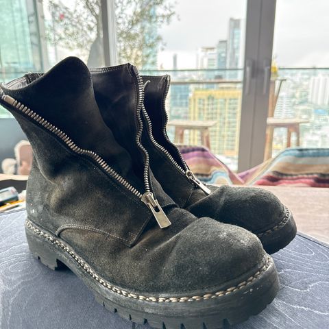 Guidi Nonnative x Undercover Center Zip Boots in Guidi Horse Roughout