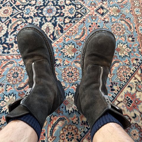 Guidi Nonnative x Undercover Center Zip Boots in Guidi Horse Roughout