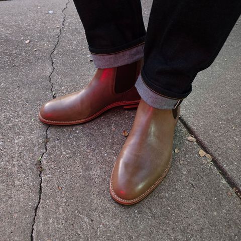 Grant Stone Chelsea Boot in Horween Dune Chromexcel