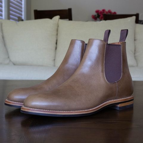 Grant Stone Chelsea Boot in Horween Dune Chromexcel