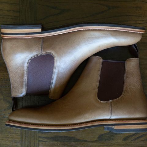 Grant Stone Chelsea Boot in Horween Dune Chromexcel