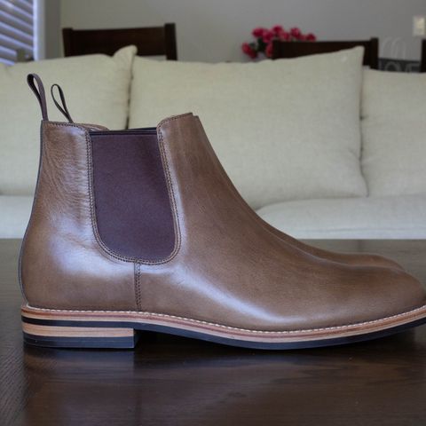Grant Stone Chelsea Boot in Horween Dune Chromexcel