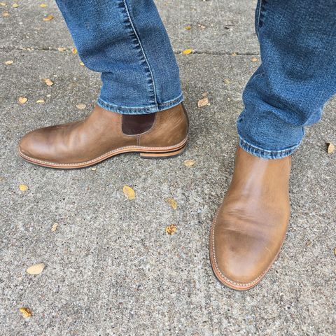 Grant Stone Chelsea Boot in Horween Dune Chromexcel