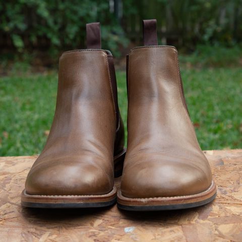 Grant Stone Chelsea Boot in Horween Dune Chromexcel