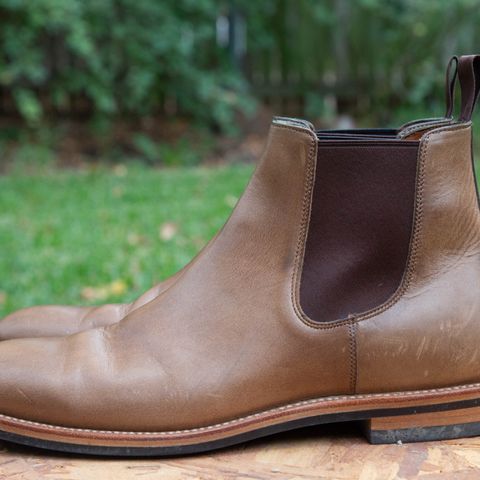 Grant Stone Chelsea Boot in Horween Dune Chromexcel